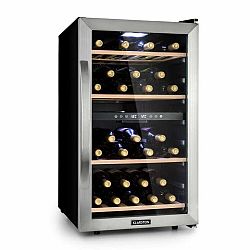 Klarstein Vinamour 45D, vinotéka, 118 l/45 lahví, 2 zóny, 5-18 °C, nerezová ocel