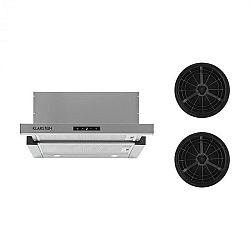 Klarstein Vinea, odsavač par, set náhradních filtrů s aktivním uhlím, 60 cm, 610 m³/h, stříbrná