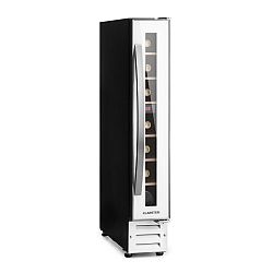Klarstein Vinovilla 7, built-in, Uno Quartz, vestavěná chladnička na víno, bílé sklo, nerezová ocel