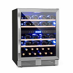 Klarstein Vinovilla Duo 43, vinotéka, 129 l/43 lahví, 2 zóny, 3 barvy LED osvětlení, skleněné dveře