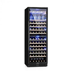 Klarstein Vinovilla Onyx Grande Duo, vinotéka, 425 l, 165 lahví, 3 barvy, černá