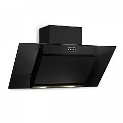 Klarstein Zola 90 digestoř, 90 cm, 640 m³/h, led, sklo, ušlechtilá ocel, černá barva