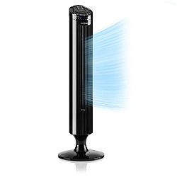 OneConcept BLITZEIS SLOUPOVÝ VENTILÁTOR STOJÍCÍ VENTILÁTOR 50W 45 ° oscilace ČERNÁ BARVA