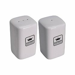 2dílná dochucovací sada London, 4,5 x 4,5 x 7 cm, bílá