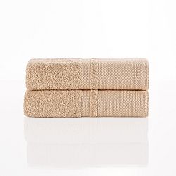 4Home Bavlněný ručník Deluxe béžová, 50 x 100 cm, sada 2 ks, 50 x 100 cm