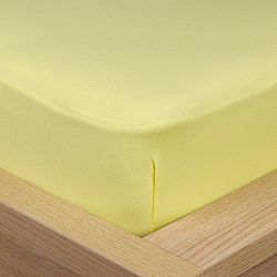 4Home Jersey prostěradlo s elastanem žlutá, 180 x 200 cm