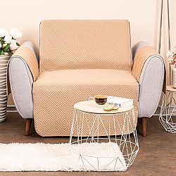 4Home Přehoz na křeslo Doubleface tmavě béžová/béžová, 60 x 120 cm