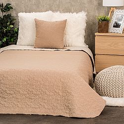 4Home Přehoz na postel Doubleface Stars béžová, 140 x 240 cm