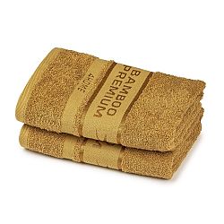 4Home Sada Bamboo Premium ručník svetlo hnedá, 50 x 100 cm, sada 2 ks