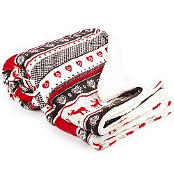 4Home Vánoční beránková deka Winter design, 150 x 200 cm