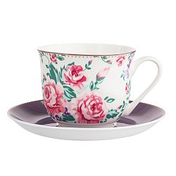 Altom Porcelánový jumbo šálek s podšálkem Charlotta, 400 ml