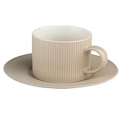 Altom Porcelánový šálek s podšálkem Urban 240 ml, béžová