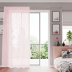 AmeliaHome Záclona Delva Eyelets růžová, 140 x 250 cm