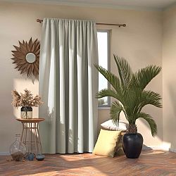 AmeliaHome Závěs Blackout Oxford Pleat bílá, 140 x 245 cm