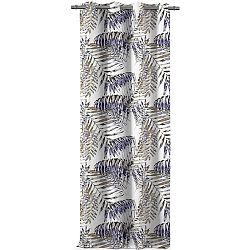AmeliaHome Závěs Blackout Palm Leaves modrá, 140 x 245 cm
