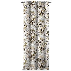 AmeliaHome Závěs Blackout Tropics hnědá, 140 x 245 cm