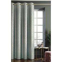 AmeliaHome Závěs Oxford Ginkgo ocelová, 140 x 250 cm