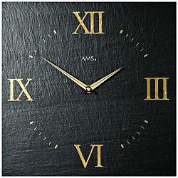 AMS 9517 designové nástěnné břidlicové hodiny, 30 x 30 cm