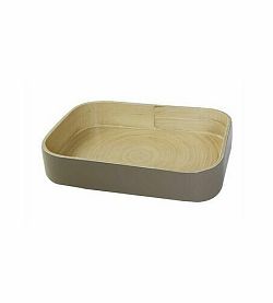 Bambusový organizér na kuchyňské doplňky Compactor 31.5. X 22.5 X 6 cm, lesklý lak Taupe