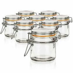 BANQUET Dóza skleněná hermetická LINA 100 ml, oranžová