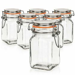 BANQUET Dóza skleněná hermetická LINA 250 ml, oranžová