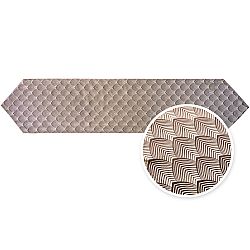 Běhoun na stůl Velvet Scale tmavě hnědá, 32 x 150 cm