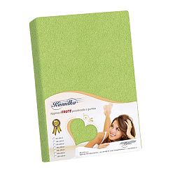 Bellatex Froté prostěradlo Kamilka olivová, 140 x 200 cm