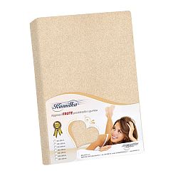 Bellatex Froté prostěradlo Kamilka světle béžová, 100 x 200 cm