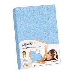 Bellatex Froté prostěradlo Kamilka světle modrá, 100 x 200 cm