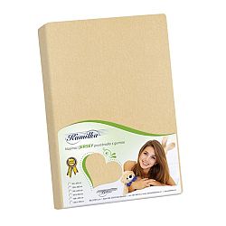 Bellatex Jersey prostěradlo Kamilka béžová, 220 x 200 cm