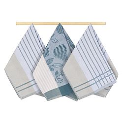 Bellatex Kuchyňská utěrka proužek šedomodrá, 50 x 70 cm, sada 3 ks