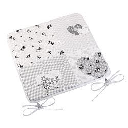 Bellatex Sedák Adéla hladký Srdce patchwork, 40 x 40 cm