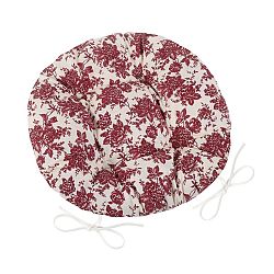 Bellatex Sedák Adéla kulatý prošívaný Květ bordó, 40 cm