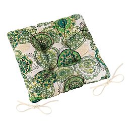Bellatex Sedák Adéla prošívaný Mandala zelená, 40 x 40 cm