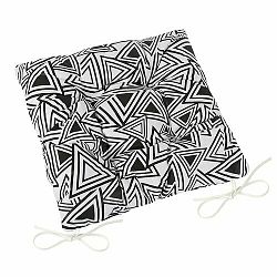 Bellatex Sedák Adéla prošívaný Trojúhelníky černá, 40 x 40 cm