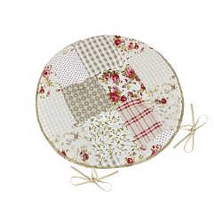 Bellatex Sedák EMA kulatý hladký Patchwork béžová, 40 x 40 cm