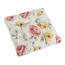 Bellatex Sedák Ema prošívaný Růže na dřevě, 38 x 38 cm