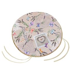 Bellatex Sedák kulatý hladký Ema Patchwork levandule, 40 cm