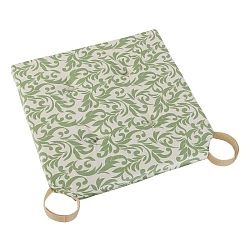 Bellatex Sedák Ulla hladký Ornament zelená, 40 x 40 cm