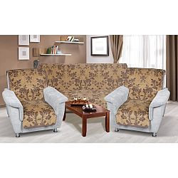 Bellatex Souprava Karmela plus 3+1+1 Pnoucí květ, 1 ks 150 x 200 cm, 2 ks 65 x 150 cm