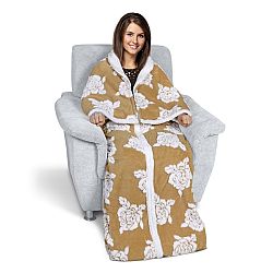 Bellatex Televizní pytel a deka v jednom Korall béžová růže, 150 x 200 cm