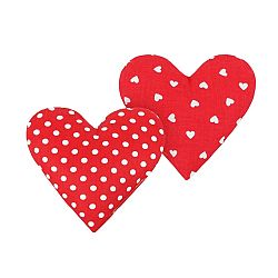 Bellatex Tvarovaný polštářek Srdce sada 2 ks červená, 18 x 20 cm