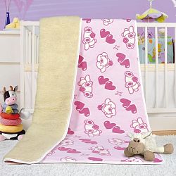 Bellatex Vlněná deka Evropské merino růžová, 100 x 150 cm