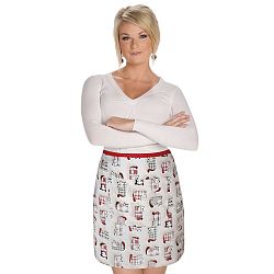 Bellatex Zástěra do pasu Ema Kočka červená, 68 x 50 cm