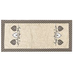 BO-MA Trading Vánoční běhou Srdíčka puntík šedá, 40 x 90 cm