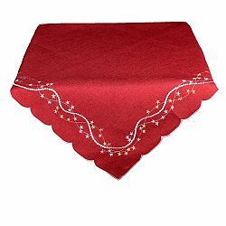 BO-MA Trading Vánoční ubrus Hvězdičky červená, 40 x 90 cm