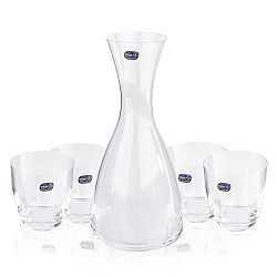 Bohemia Crystal Sada 4 sklenic s karafou Water, 1200 ml