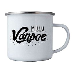 Bohemia Gifts Vánoční plechový hrnek - Miluju Vánoce, 350 ml