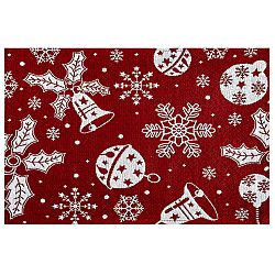 Boma Trading Prostírání Vánoční ozdoby červená, 32 x 48 cm