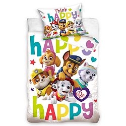 Carbotex Dětské bavlněné povlečení do postýlky Tlapková Patrola Be Happy, 100 x 135 cm, 40 x 60 cm